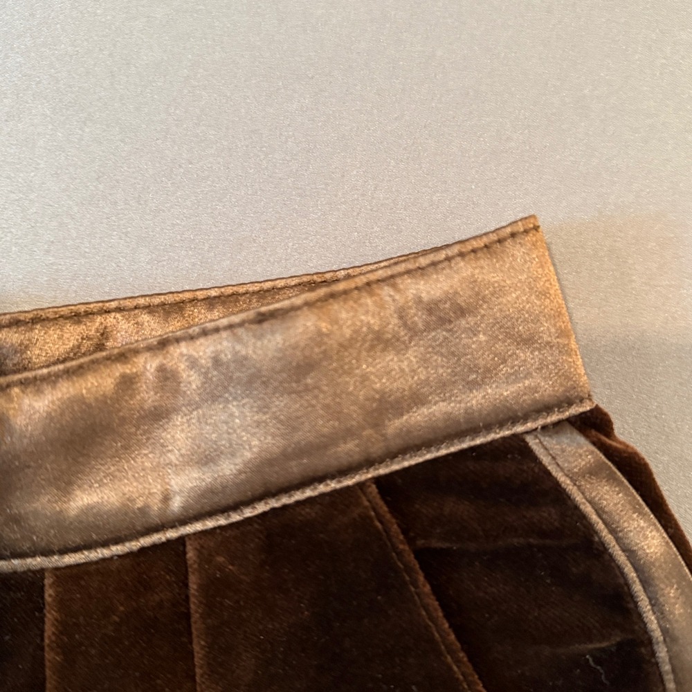 Vintage 1980s Escada by SRB Velvet Trousers Satin Trim (Made in Western Germany) - Picture 10 of 13